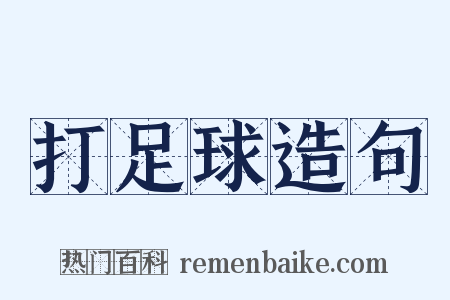 打足球造句是什么意思的图片
